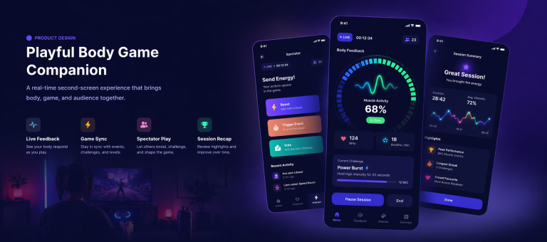 Playful Body Game Companion Mobile App
