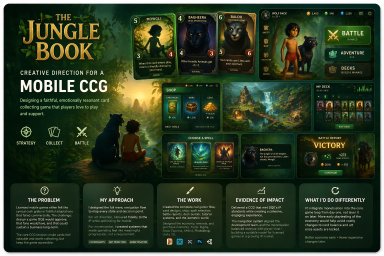 The Jungle Book: Creative Direction for a Mobile CCG